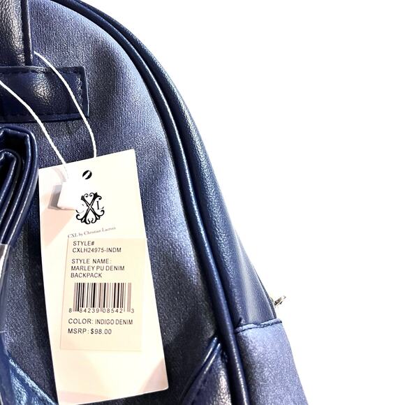 Christian Lacroix Marley Indigo Denim Backpack - Picture 8 of 9